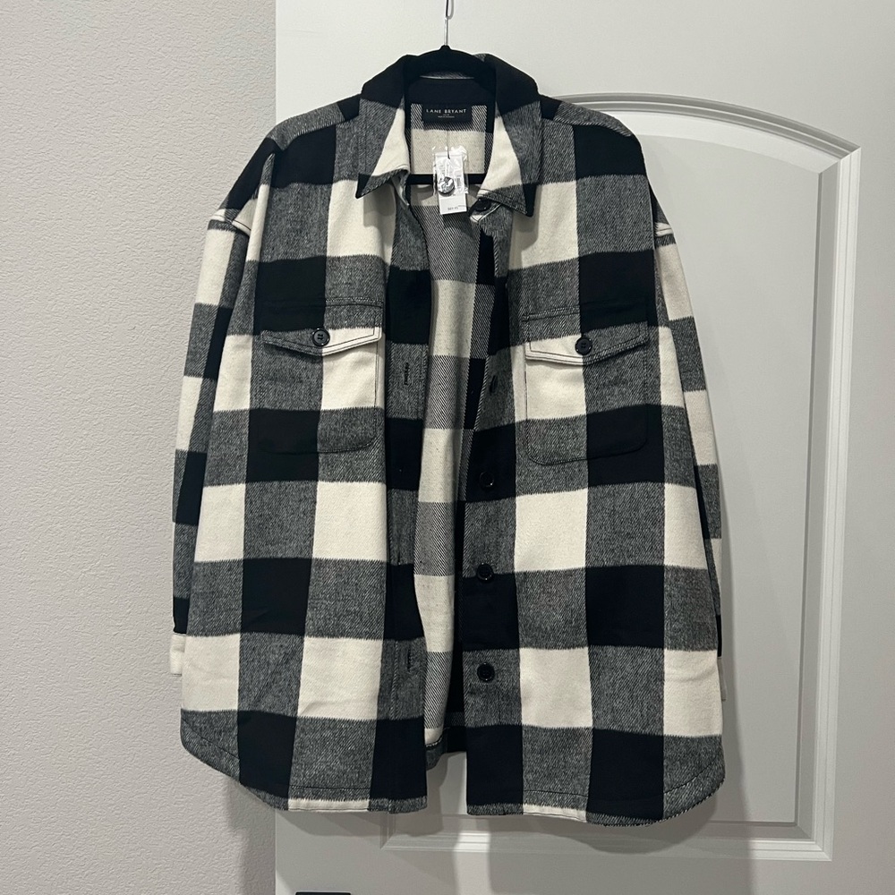 Black and white shacket